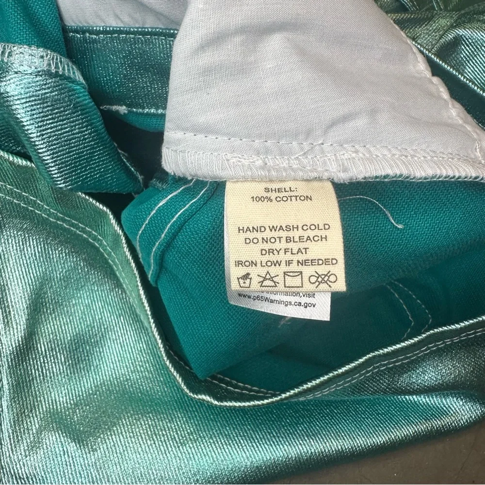 Peach Love California Women’s Turquoise Metallic Romper Sz M - Picture 8 of 9